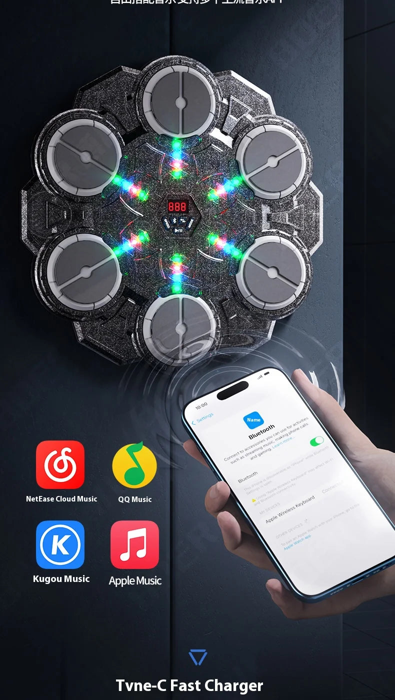 Cible de Boxe Interactive Bluetooth – Smart Boxing 4/6 Touches