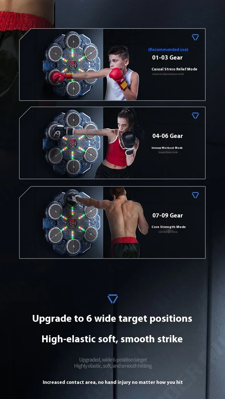Cible de Boxe Interactive Bluetooth – Smart Boxing 4/6 Touches