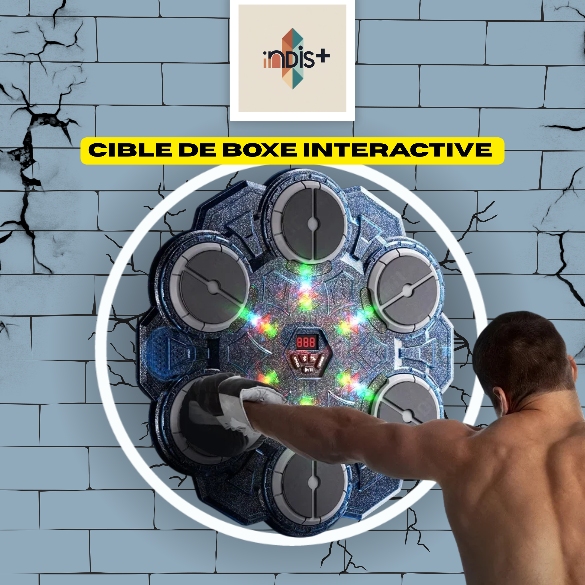 Cible de Boxe Interactive Bluetooth – Smart Boxing 4/6 Touches